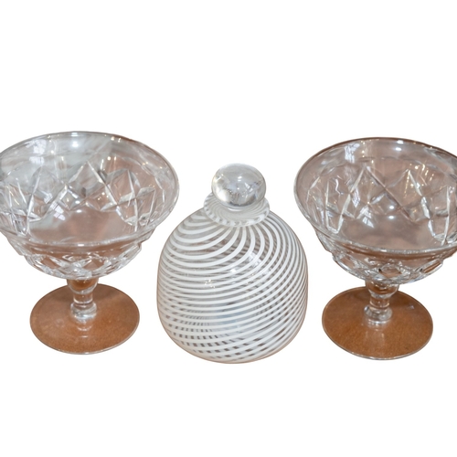 269 - A collection of various glassware to include drinking glasses, rinsers, claret jugs, etc.