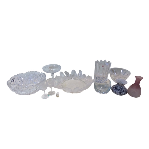 273 - A collection of 20th century and earlier glass to include an Orrefors clear glass vase, a Kosta Boda... 