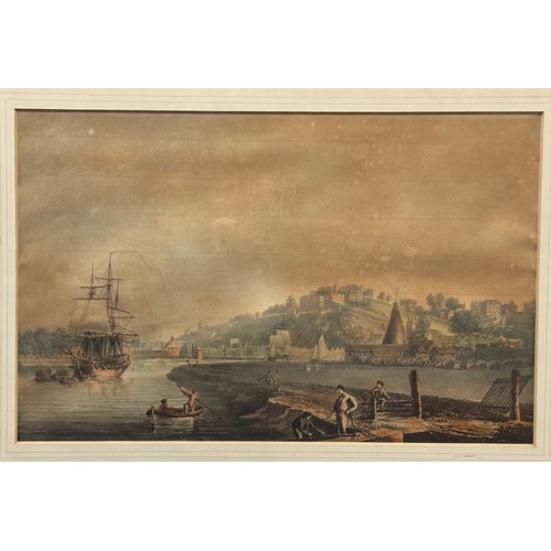 22 - Nicholas Pocock OWS (1741-1821) - Two aquatints: 'A View of the Glass Works' and 'A View of Bristol ... 