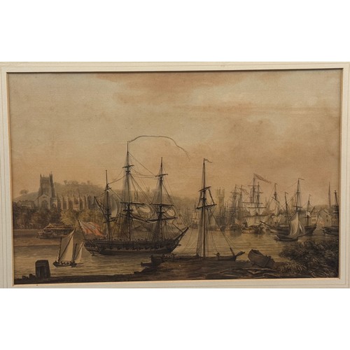 22 - Nicholas Pocock OWS (1741-1821) - Two aquatints: 'A View of the Glass Works' and 'A View of Bristol ... 