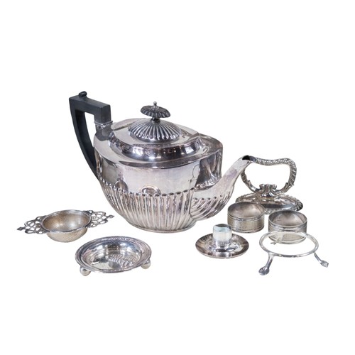 315 - A large collection of various silver plated wares to include teapot, goblet, salver, chamberstick, c... 