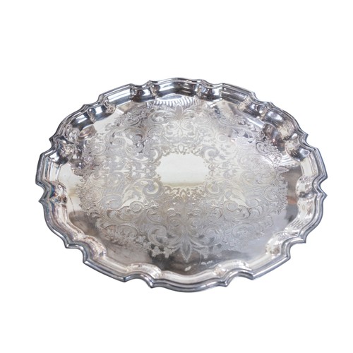 315 - A large collection of various silver plated wares to include teapot, goblet, salver, chamberstick, c... 