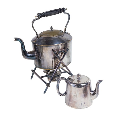315 - A large collection of various silver plated wares to include teapot, goblet, salver, chamberstick, c... 
