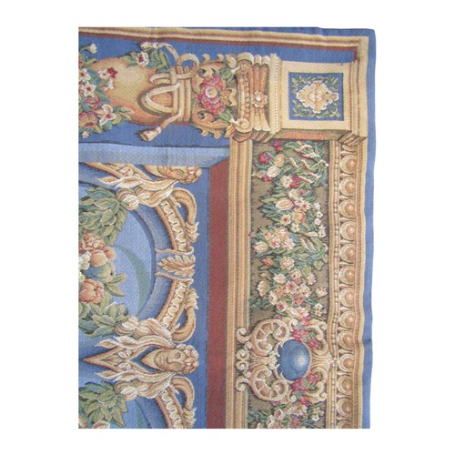 A machine made tapestry panel, classical style, the central urn flanked ...