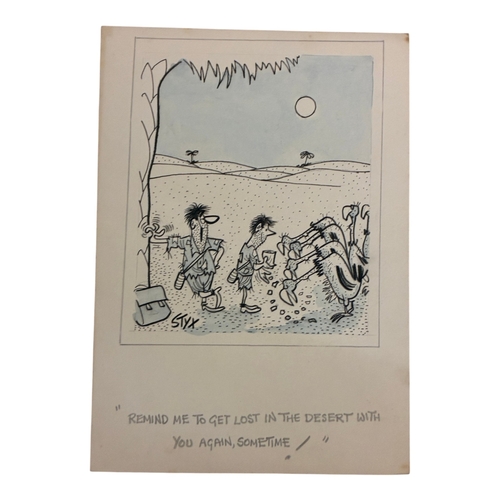 Leslie 'Styx' Harding - Twelve cartoon illustrations, largest sheet: 25 ...