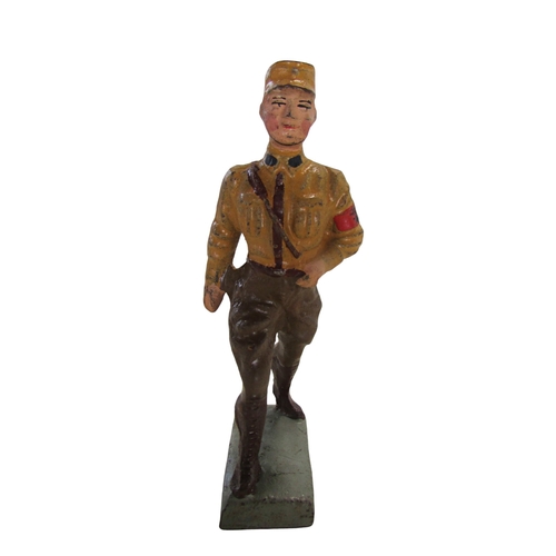 688 - A Lineol German military band, 16 pieces in uniform, 7 cm high approx with 2 Lineol Sturmabteilung (... 