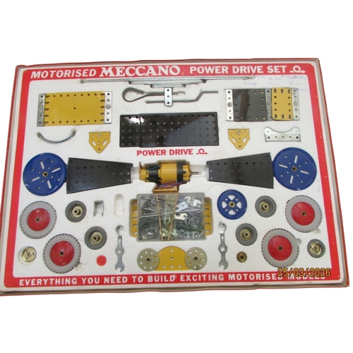 696 - Four boxes of Meccano, Meccano power drive set, further boxes 3, 5 & 6