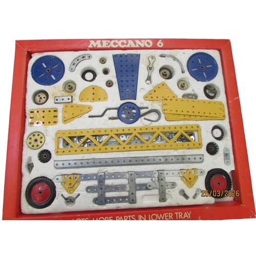 696 - Four boxes of Meccano, Meccano power drive set, further boxes 3, 5 & 6