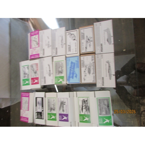 702 - Box of aircraft for construction.  Pegasus; Fairey Albacore Curtis Sparrowhawk, Veeday; Seversky P-3... 