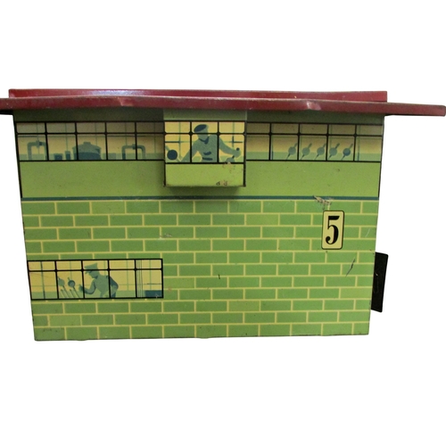 706 - A good collection of pre and post war German toy train effects by Marklin & Bing including two elect... 