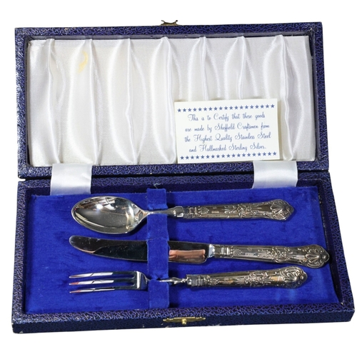 Two vintage horn spoons, with silver and white metal thistle terminals ...