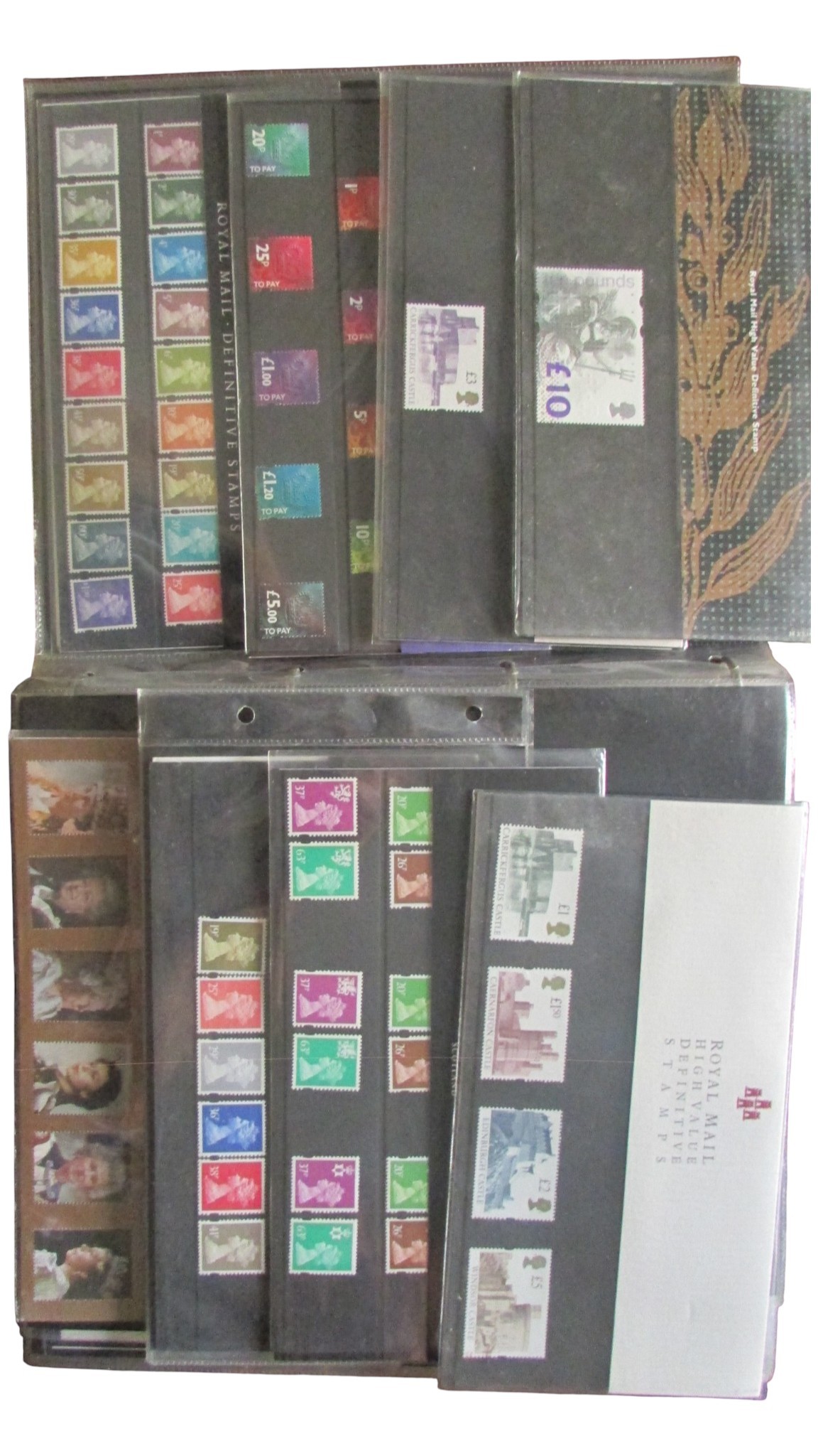 A collection of Royal Mail high definitive stamps (mint) including a £ ...