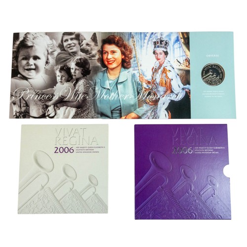 724 - 2 x Royal Mint Annual Proof sets 1991 & 2008. 10 x Royal Mint £5/Crown BUNC and 1 x Royal Mint £2 BU... 