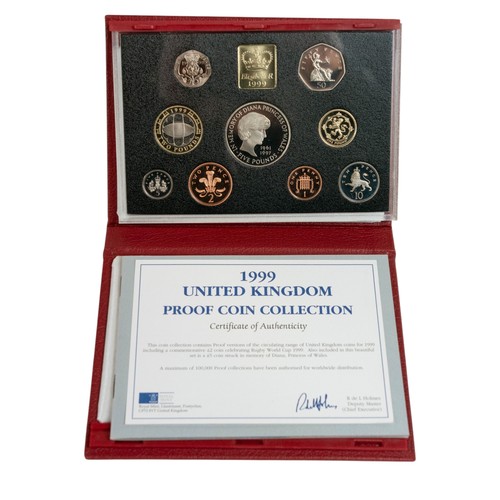 724 - 2 x Royal Mint Annual Proof sets 1991 & 2008. 10 x Royal Mint £5/Crown BUNC and 1 x Royal Mint £2 BU... 