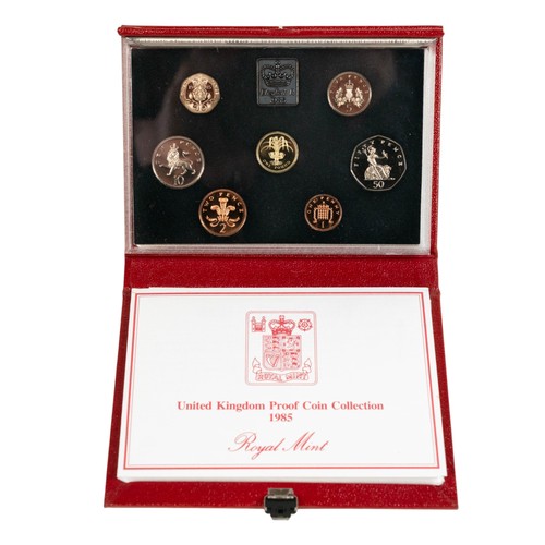 721 - 8 X Royal Mint Annual Proof sets 1985,1986,1988,1991,1993,1997,1999 & 2012