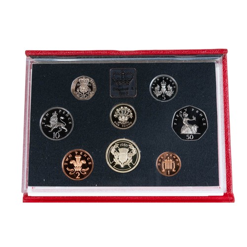 721 - 8 X Royal Mint Annual Proof sets 1985,1986,1988,1991,1993,1997,1999 & 2012