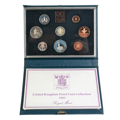 722 - 8 x Royal Mint Annual Proof Sets, 1983, 1984,1994,1996,1997,1998,1999 & 2012