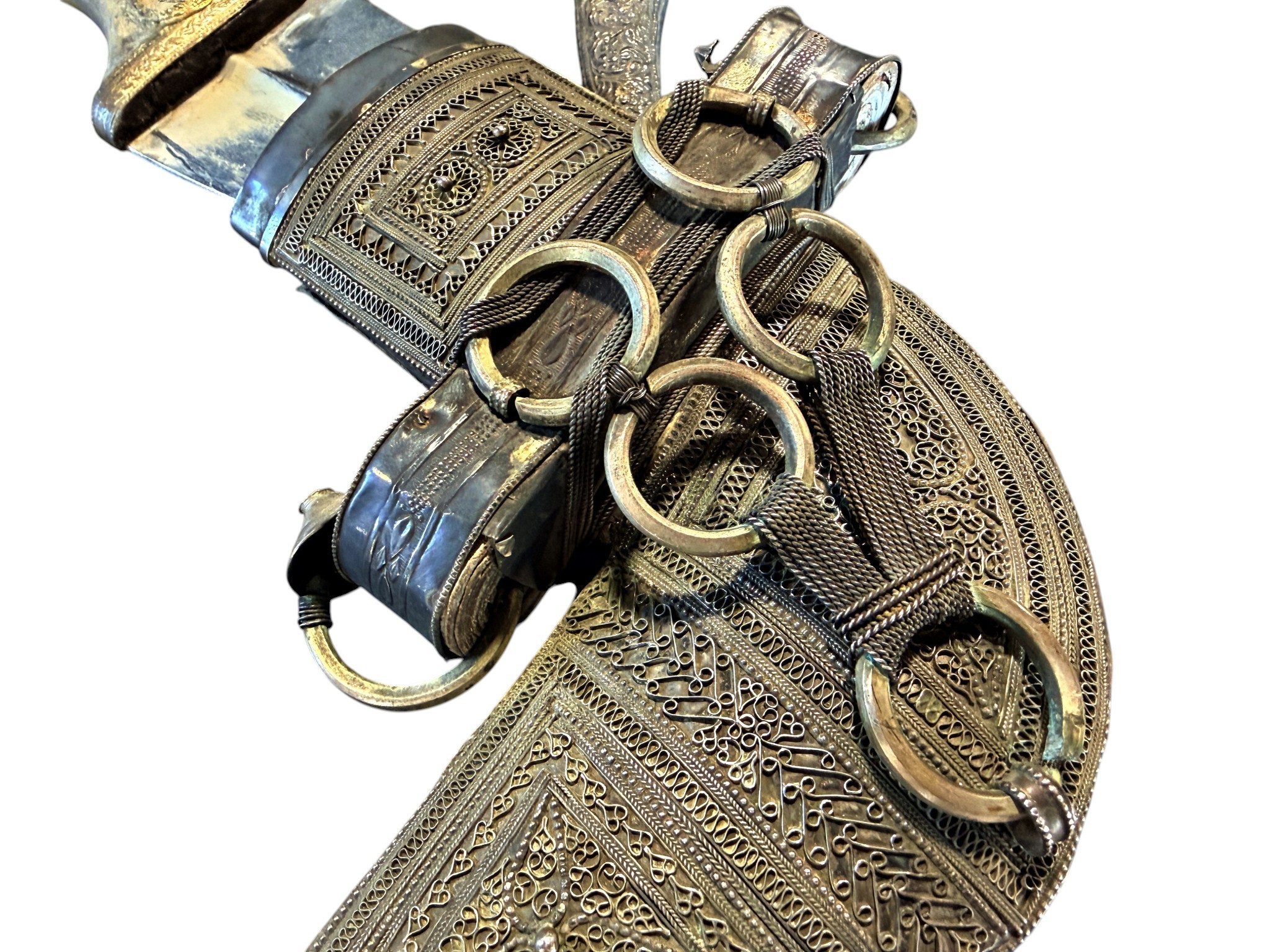 A 19th century Middle Eastern Omani Jambiya dagger, with associated ...