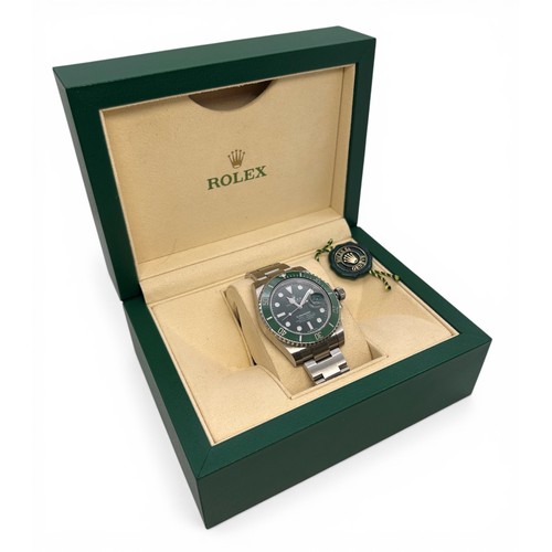 419 - Rolex. A gentleman's stainless steel Oyster Perpetual Date Submariner 'Hulk' wristwatch, reference 1... 