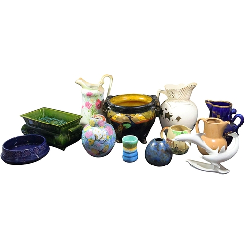 Thomas Forrester Phoenix ware jardinière with Peacock decoration ...