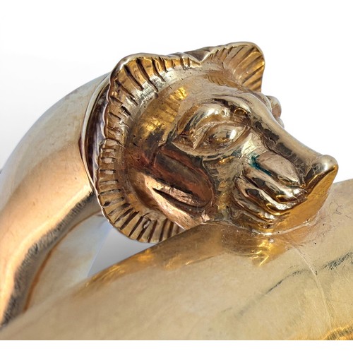 552 - An exceptional 22ct yellow gold full scale replica of The Oxus Treasure Jug, of ovoid form with hori... 