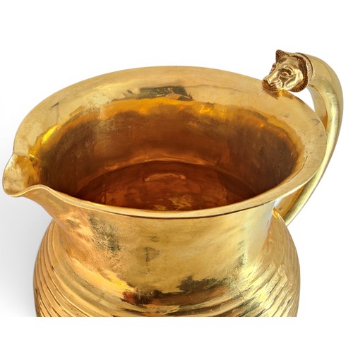 552 - An exceptional 22ct yellow gold full scale replica of The Oxus Treasure Jug, of ovoid form with hori... 