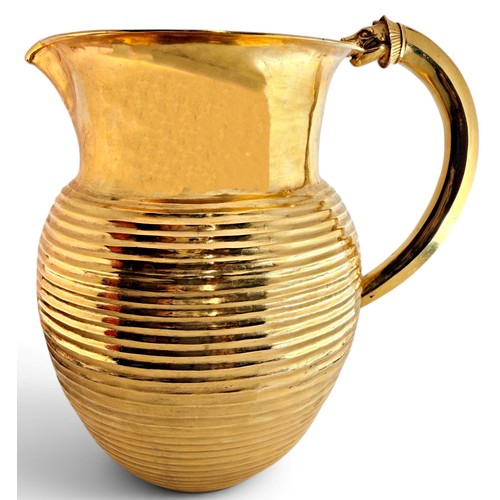 552 - An exceptional 22ct yellow gold full scale replica of The Oxus Treasure Jug, of ovoid form with hori... 