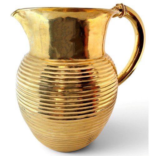 552 - An exceptional 22ct yellow gold full scale replica of The Oxus Treasure Jug, of ovoid form with hori... 