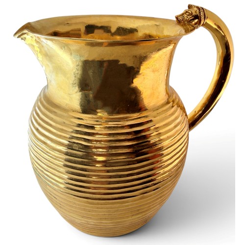 552 - An exceptional 22ct yellow gold full scale replica of The Oxus Treasure Jug, of ovoid form with hori... 