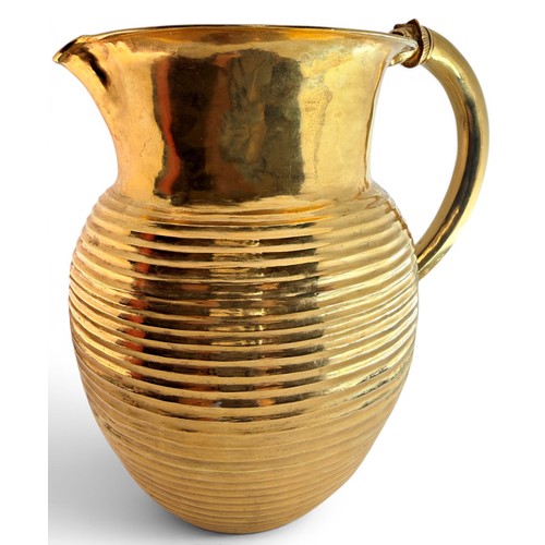 552 - An exceptional 22ct yellow gold full scale replica of The Oxus Treasure Jug, of ovoid form with hori... 