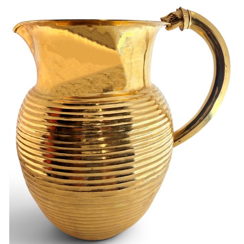 552 - An exceptional 22ct yellow gold full scale replica of The Oxus Treasure Jug, of ovoid form with hori... 