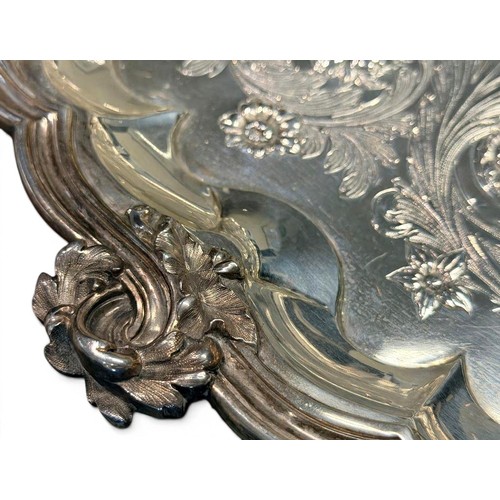 113 - A large and impressive William IV twin-handled silver presentation tray, London, 1834 by Edward, Edw... 
