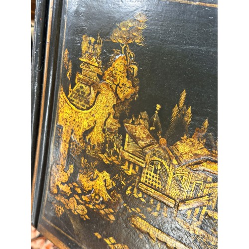574 - A good George I period japanned bureau-cabinet, in the manner of John Belchier (1699-1753) originall... 