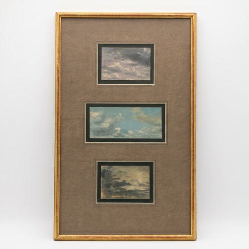 185 - Attributed to John Constable R.A. (1776-1837) - Three Cloud Studies, oil on paper, with The Fine Art... 
