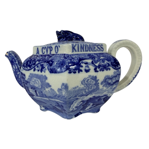 22 - A collection of 19th century and later blue and white transfer ware, including tureens, dishes, tea ... 