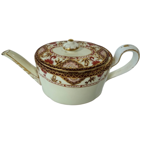 26 - A Royal Crown Derby tea ware with an oval teapot, milk jug and sugar basin, together with a collecti... 