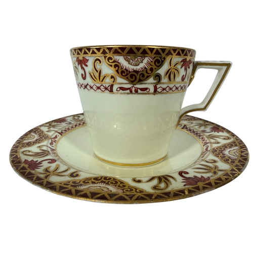 26 - A Royal Crown Derby tea ware with an oval teapot, milk jug and sugar basin, together with a collecti... 