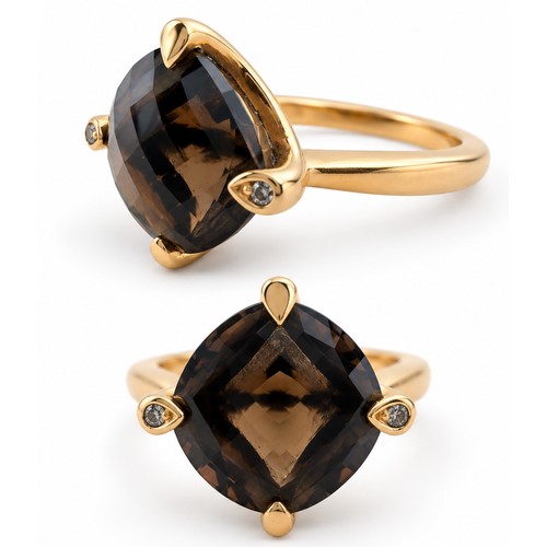 A Cartier Inde Mystérieuse ring, set with a checkboard cushion-cut ...