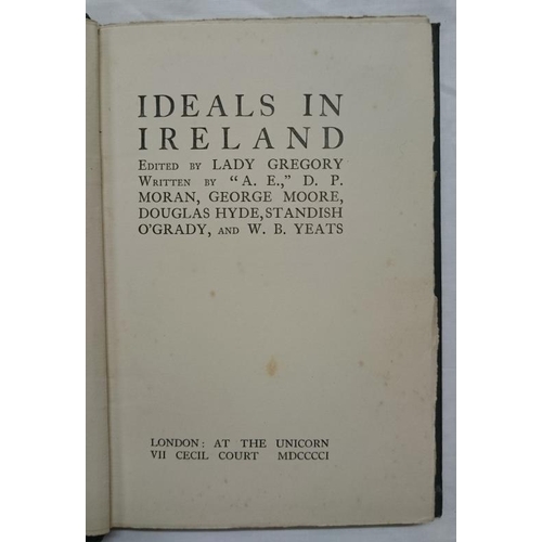 72 - 'Ideals In Ireland' edited by Lady Gregory. Written by D P Morgan, Geo Moore, D Hyde, Standish O'Gra... 