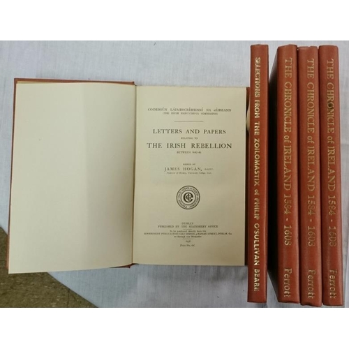 81 - Perrot 'Chronicles of Ireland' (1933) in 3 Volumes;   and Hogan Papers of Irish Rebellion (1936);   ... 