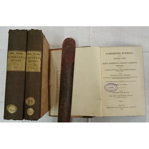87 - Rev. M. Kelly 'Cambrensis Eversus' (1848/1851) in Three Volumes
