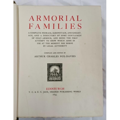 102 - Fox-Davies 'Armorial Families' (1895) - Cover Distressed