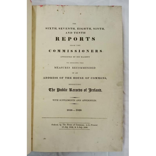 107 - Reports from the Commissioners respecting Public Records of Ireland (1810-1820) - Large Folio - Plat... 