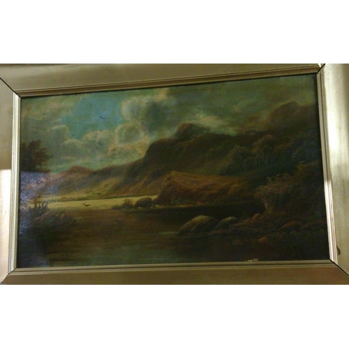 258 - Pair of Victorian Oil on Canvas Paintings of River Scenes