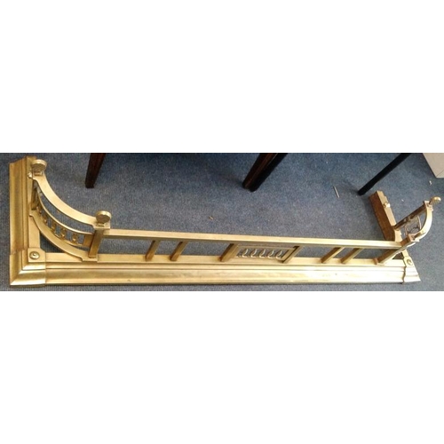 549 - Victorian Brass Fire Fender