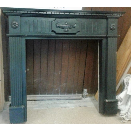 71 - Wooden Fire Surround - 54ins long x 47.5ins high