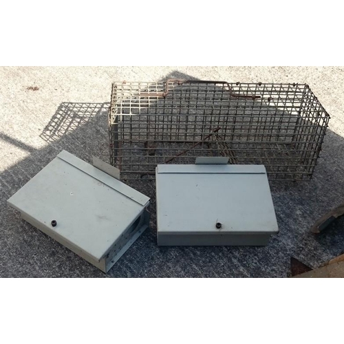 83 - Mink Trap and Two Bait Boxes