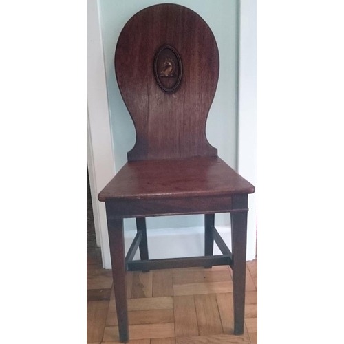 552 - Georgian Mahogany Hall Chair