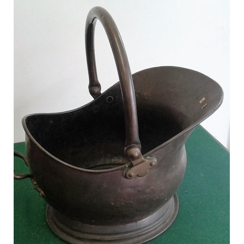 553 - Victorian Copper Fuel Bucket