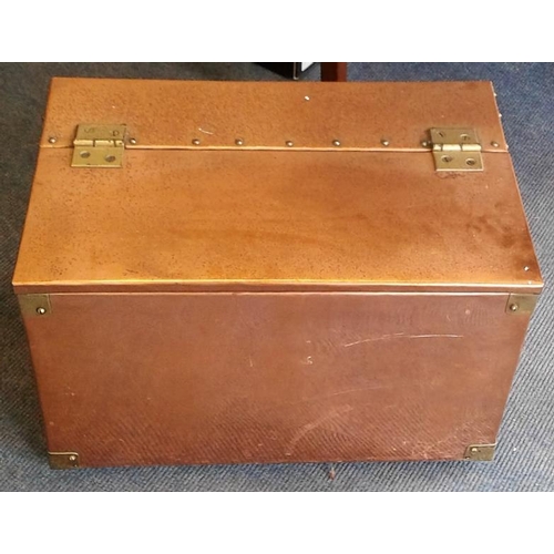 576 - Copper and Brass Bound Fuel Box